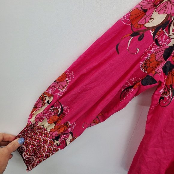 Chico's Pink Floral Button Down Shirt - Picture 8 of 14